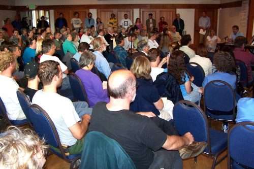 Don Neubacher addresses addresses the West Marin citizens about the pepper spray incident in 2004. 